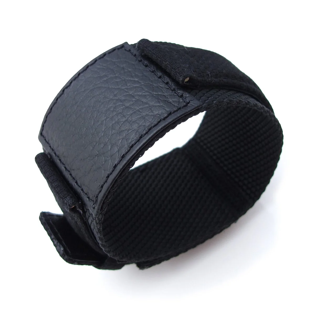 MiLTAT 21mm Double Layer Nylon Black Tactical Hoop and loop Watch Strap - Image 3