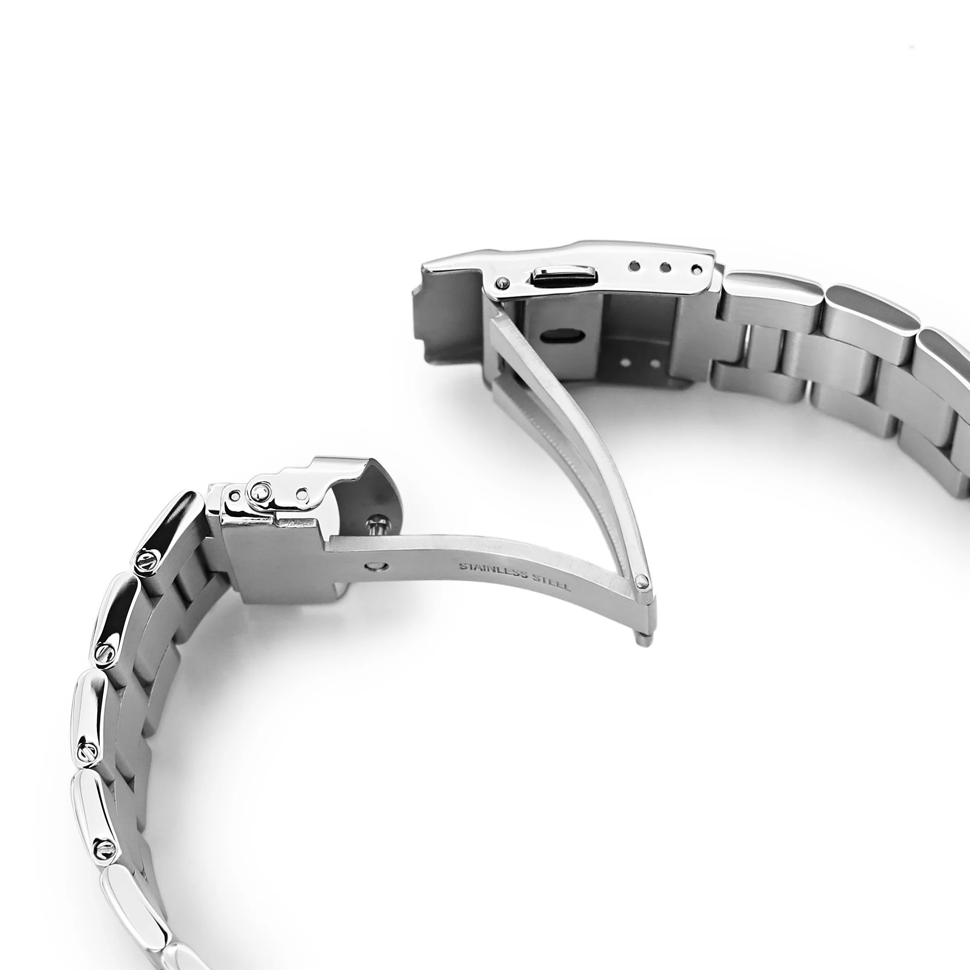 20mm Super-O Boyer Watch Band compatible with Seiko SKX023 Mid-size Diver, Diver Clasp Brushed - Image 7