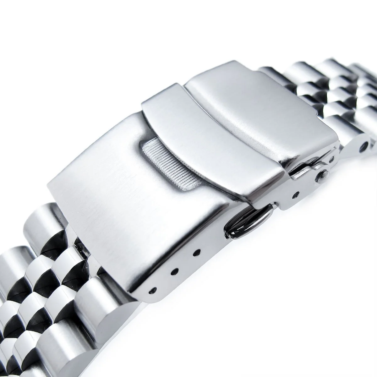 22mm Super-J Louis JUB Watch Band for Seiko New Turtles SRP777 SRP775 SRPA21 (PADI), Stainless Steel - Brushed, Polished Center Links, Diver Clasp - Image 3
