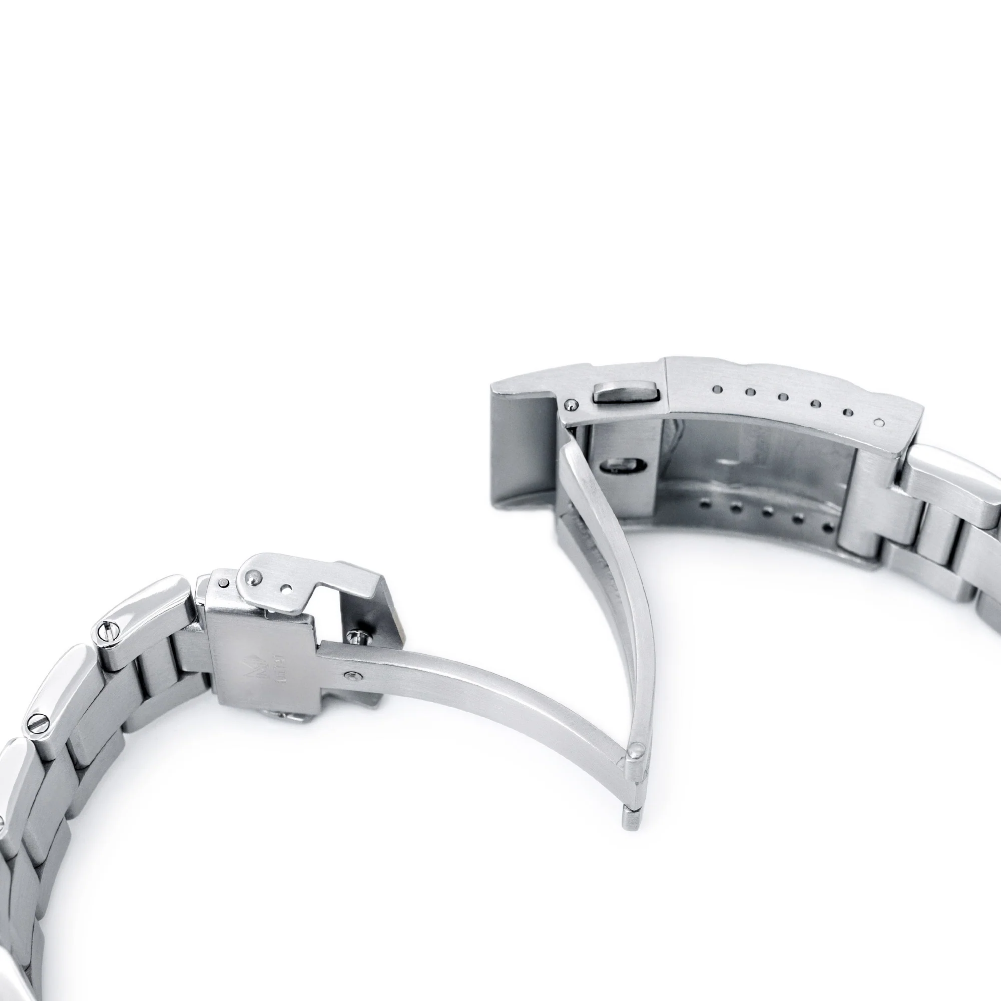20mm Super-O Boyer Watch Band for Seiko Sumo SBDC001 SBDC031 SBDC081, Stainless Steel - Brushed, V Diver Clasp - Image 9