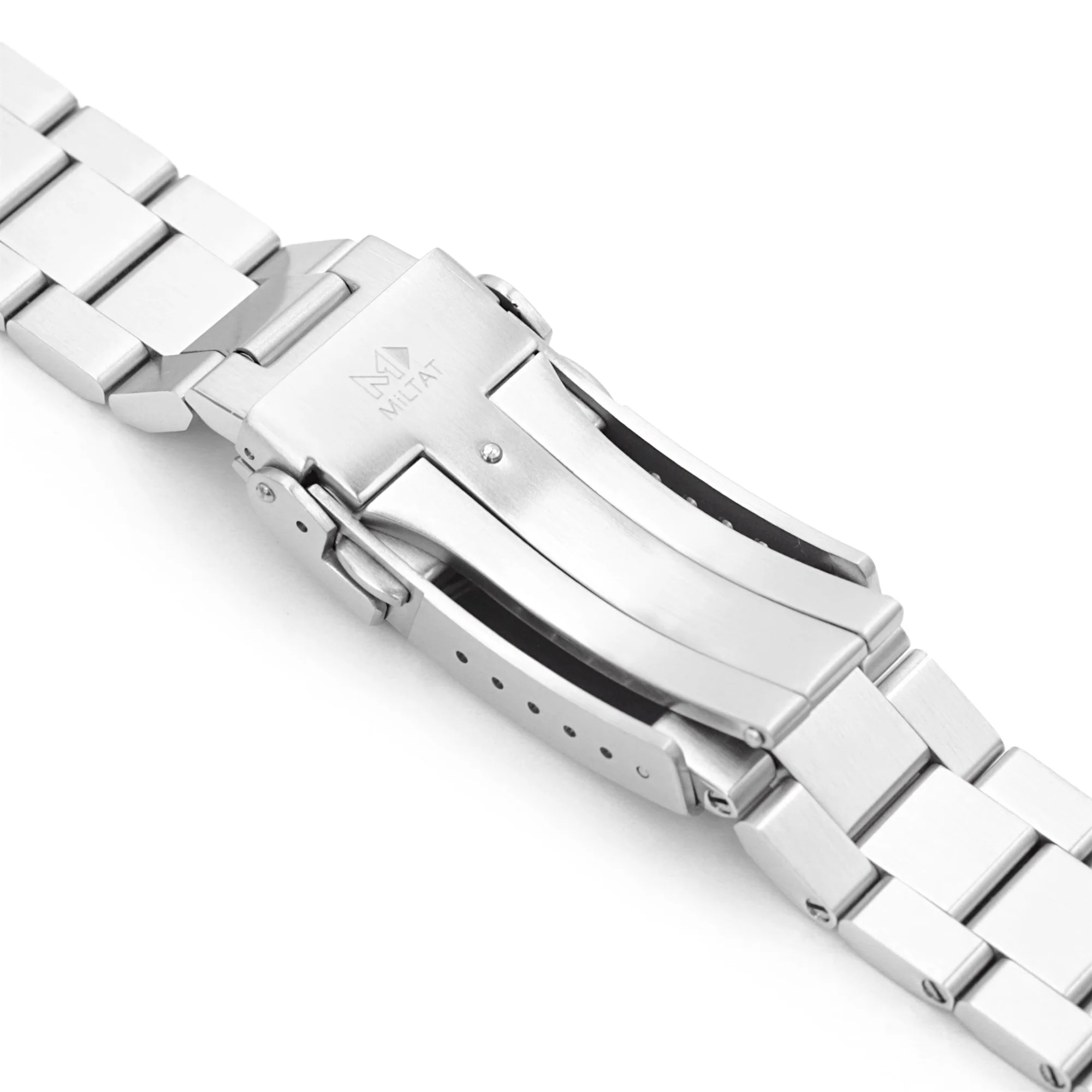 22mm Hexad Watch Band for Seiko New Turtles SRP777 SRP775 SRPA21 (PADI), Stainless Steel - Brushed, V Diver Clasp - Image 7