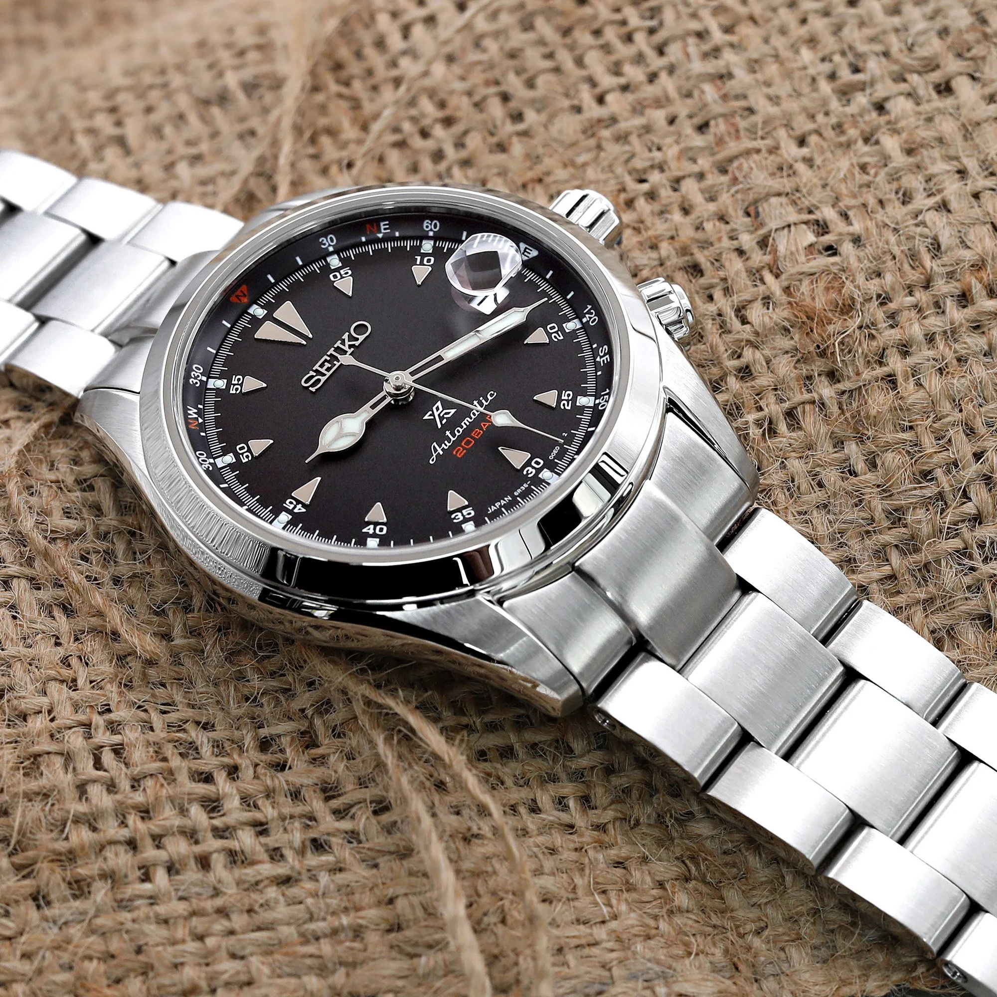 Super-O Boyer 20mm Stainless Steel Bracelet for Seiko Alpinist SARB017 SPB155 - Image 4