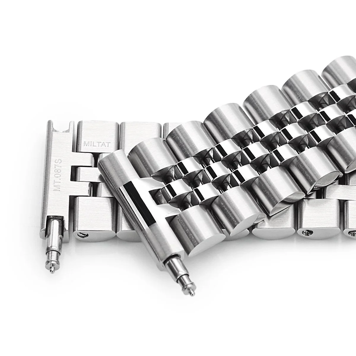 Super-J Louis 20mm Stainless Steel Straight End Bracelet for Watches - Image 5