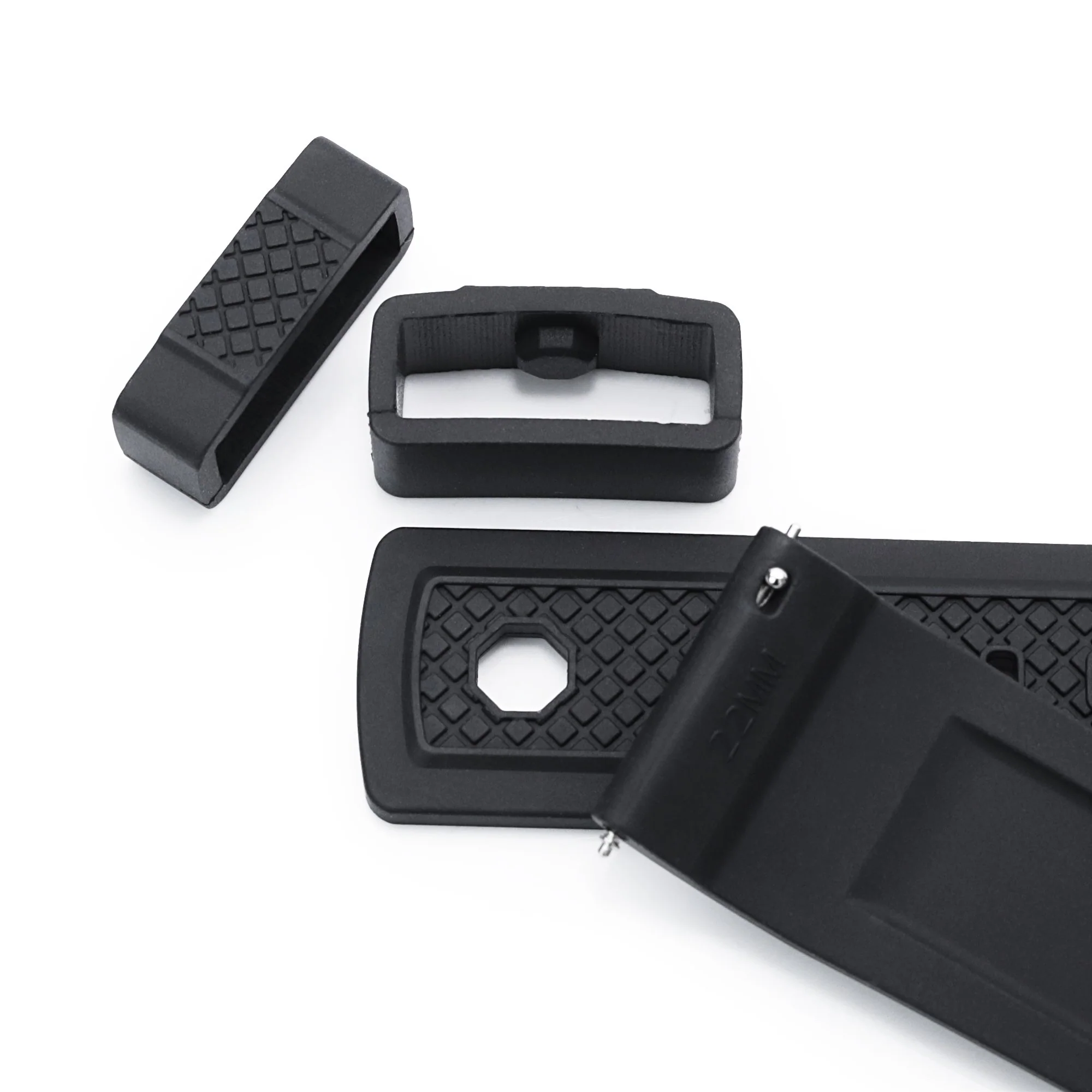 Crisscross Black FKM Quick Release Rubber Strap, 20mm or 22mm - Image 7