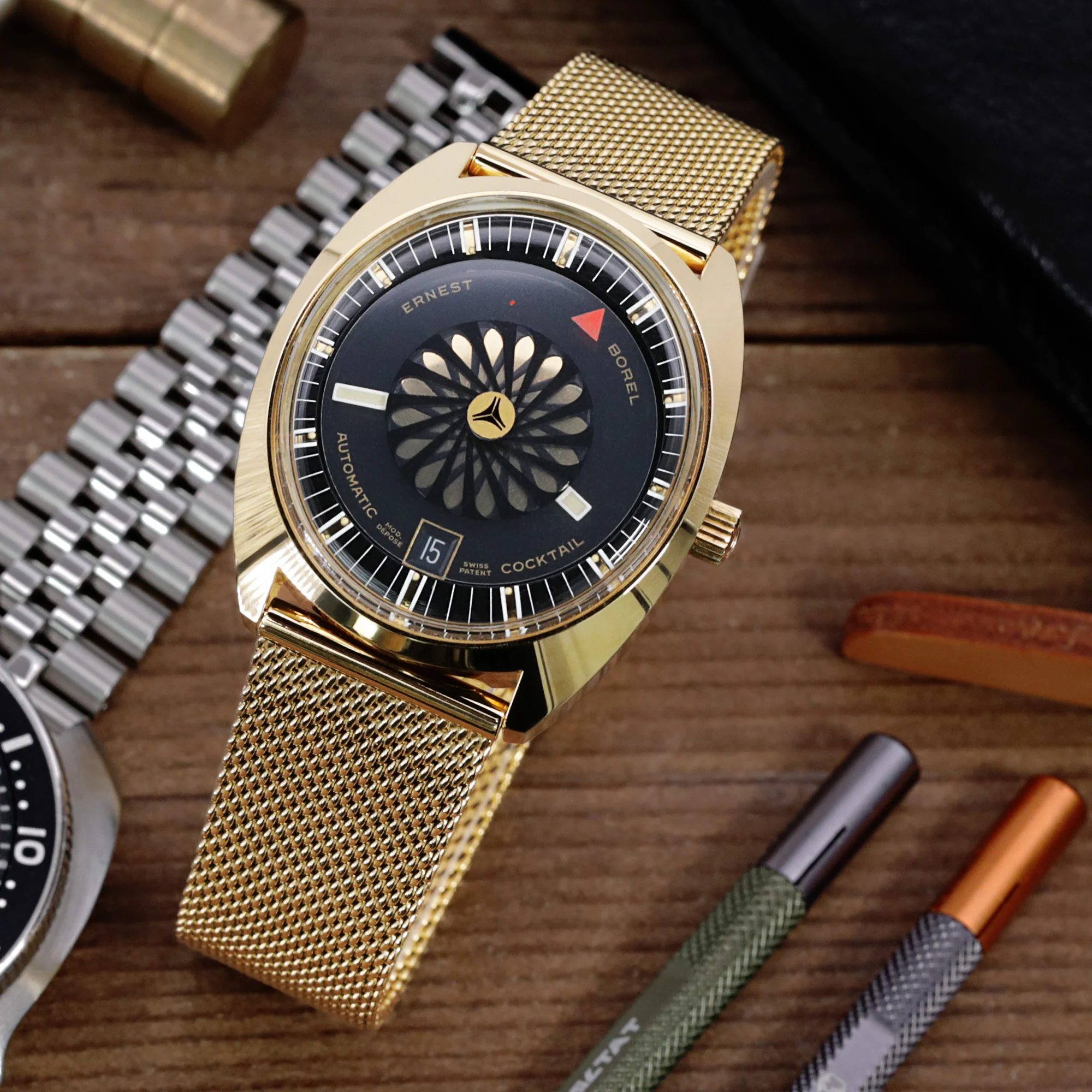Superfine Quick Release Gold Mesh Watch Band 18mm 22mm - Image 4
