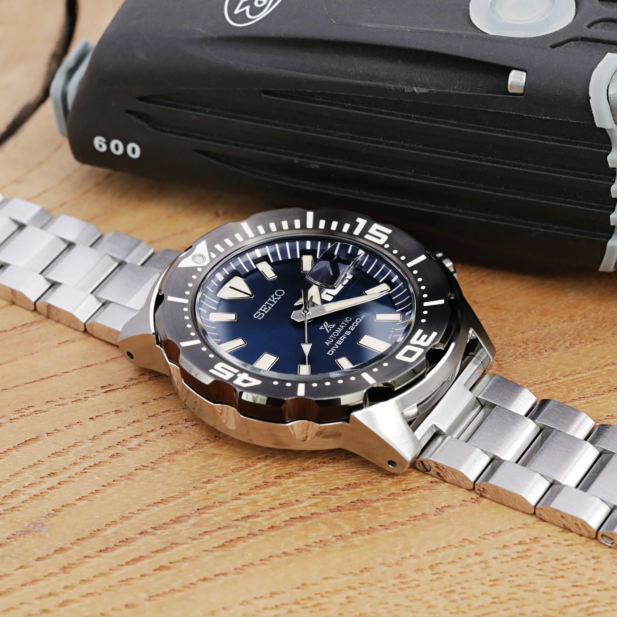 20mm Hexad III QR Watch Band Straight End Quick Release, 316L Stainless Steel Brushed Wetsuit Ratchet Buckle - Image 3