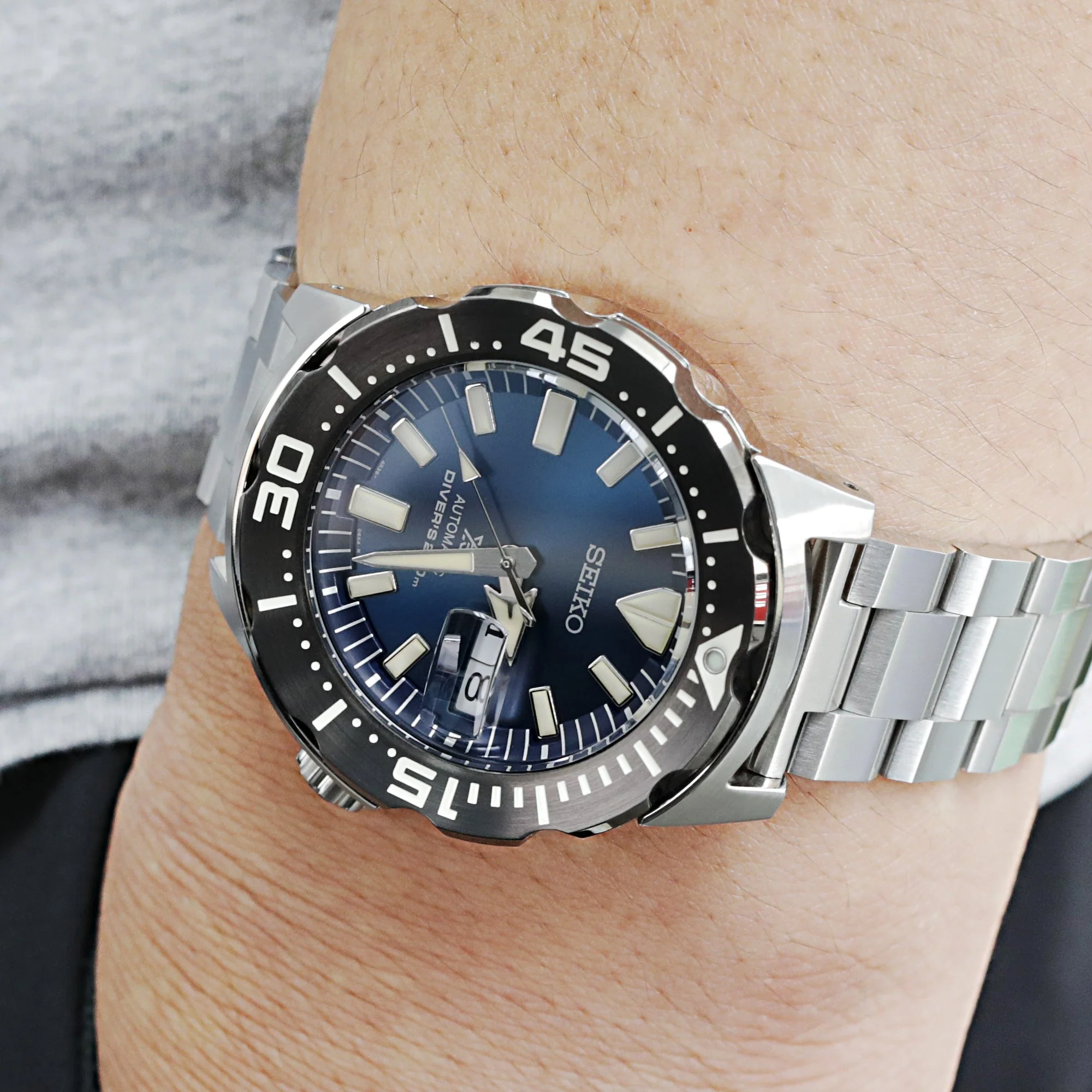 20mm Hexad III QR Watch Band Straight End Quick Release, 316L Stainless Steel Brushed V-Clasp - Image 4