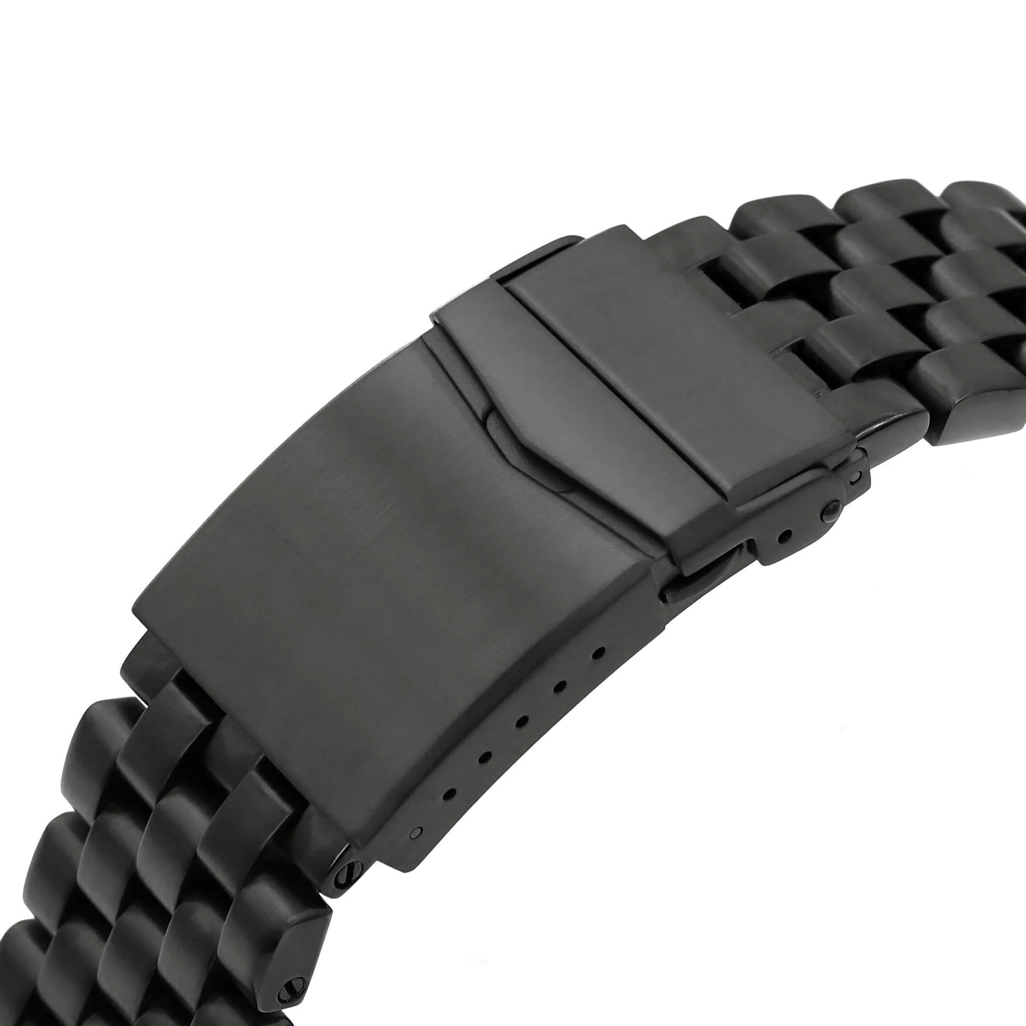 20mm, 22mm Super Engineer I Watch Band Straight End, 316L Stainless Steel Diamond-like Carbon (DLC coating) V-Clasp - Image 5